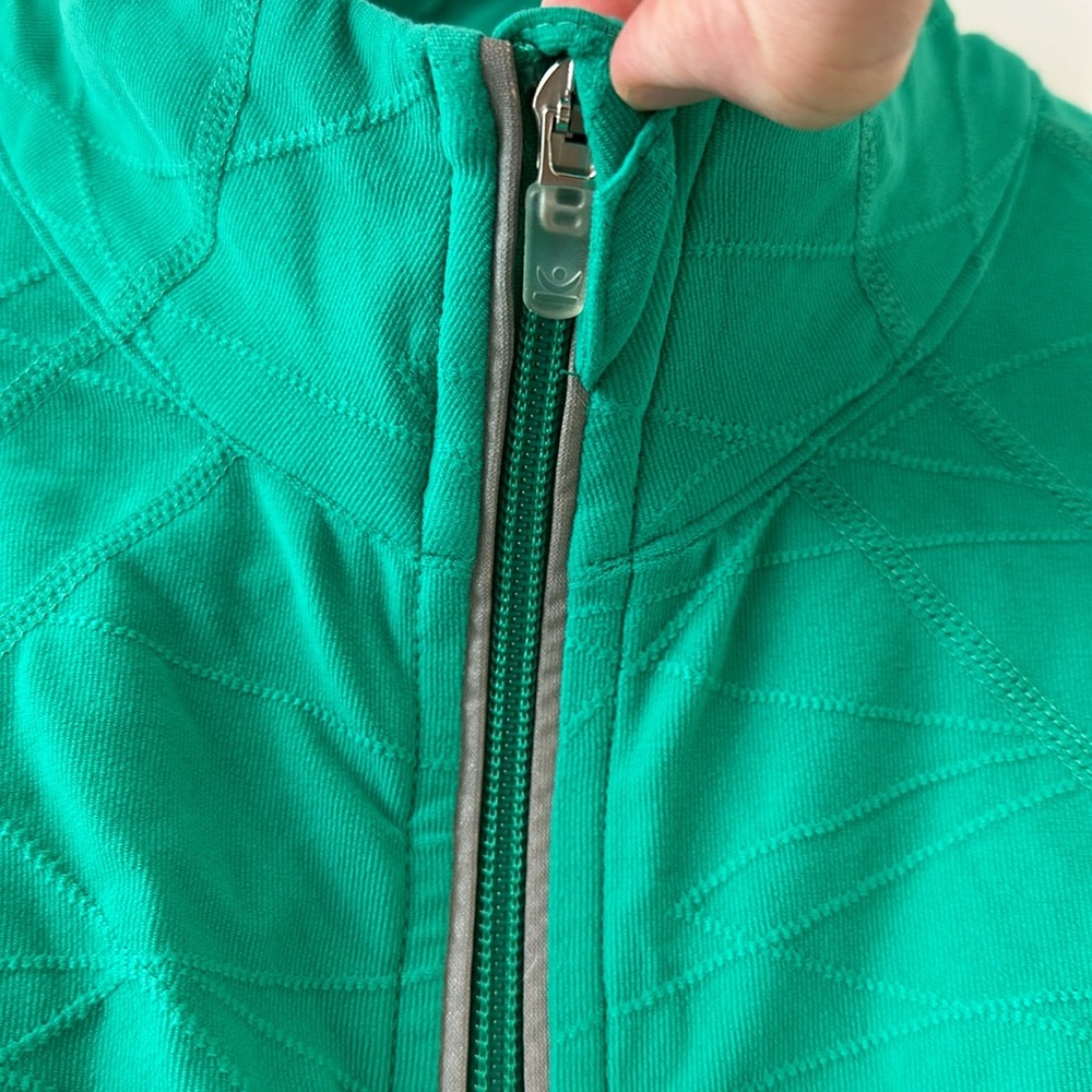 Green Workout Zip Up - Picture 2 of 8